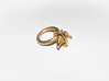 Dolplin Ring (US Size8) 3d printed Gold Plated Glossy