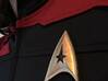 Star Trek Online Command Combadge 3d printed With minimal finishing, the combadge finishes a Star Trek Online Cosplay with a screen-worthy quality.