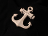 Anchor Pendant (CustomMaker) 3d printed Shown in Metallic Plastic with Text