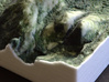 Half Dome, California, USA, 1:50000 3d printed Close-up of South corner of model, showing Liberty Cap and Mt Broderick