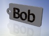 Name Tag Bob Key chain Fob Zipper Tag 50x25x5mm 3d printed Rendered CAD