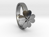 Ring "Four-leafed Clover" 3d printed 