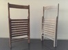 Wooden folding chair, folded, 1:12 3d printed 1:12