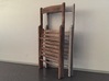 Wooden folding chair, folded, 1:12 3d printed 1:12