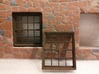 Window, 52in X 60in, 16 Panes, 1/32 Scale 3d printed Printed in White Plastic and then colored brown using Rit dye.