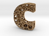 Voronoi Letter ( alphabet ) C 3d printed 
