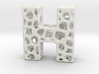Voronoi Letter ( alphabet ) H 3d printed 