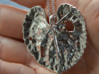 Descending snail pendant, part 2 3d printed Premium silver, back view (photo)