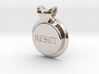 Press Reset necklace pendant 3d printed 