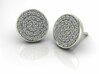 Pave Stud Earrings NO STONES SUPPLIED 3d printed 