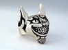 Evil Cheshire Cat - Alice in Wonderland 3d printed I personally hand polished this raw silver ring giving it a satin finish and also added the patina.
