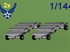 1/144 MHU-226 Munitions Trailer (2X) (finished) 3d printed MHU-226 Munitions Trailer