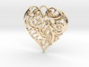 Beautiful Romantic Floral Heart Pendant Charm 3d printed 