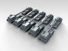 1/700 Scale Russian Modern Tank Set 2 3d printed 3d render showing product detail