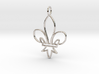 Fleur De Lis Symbol Stylized Lily Pendant Charm 3d printed 