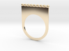 Jewelled flat ring (size 7) 3d printed 