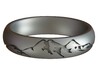 Men's Wedding Ring - Mountain Engraved 3d printed 