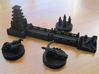 Base Catan Black Piece Set 3d printed Base set of tokens and knights expansion tokens