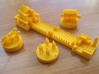 Catan Pieces - Orange City And Knights 3d printed Base set of tokens and knights expansion tokens