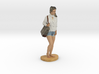 Shopping lady 3d printed 
