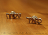 Hebrew Name Cufflinks - "Meir Simcha" 3d printed 