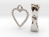 Heart and Bow Toggle Clasp Charms 3d printed 