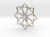 Modern Geometric Floral Pendant Charm 3d printed 