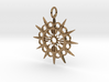 Abstract Patterned Circle Stylized Sun Pendant 3d printed 
