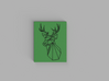 Stags Head Wall Art 3d printed Black, Green