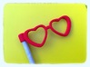 Glasses Penciltopper: Love edition 3d printed 