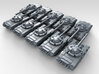 1/700 Russian T-72 Ural Main Battle Tank x10 3d printed 3d render showing product detail