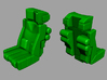 VF-1 Option Part; Battroid Access - 1 Seater 3d printed Seat (x1) Front & Rear Views