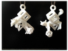 Fox In Polyhedrons Set 3d printed freedom/control...matching set of pendants