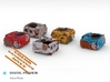 1-56 Full Color Compressed Scrap Cars 3d printed 