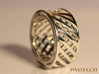 Double Wire Ring 3d printed Premium Silver