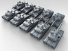 1/600 US XM1 Prototype Main Battle Tank x10 3d printed 3d render showing product detail