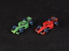 Miniature F1 (42pcs) 3d printed Hand-painted White Strong Flexible polished.