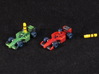 Miniature F1 (42pcs) - Hole variant 3d printed Hand-painted White Strong Flexible polished.