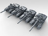 1/350 Russian T-90 Main Battle Tank x4 3d printed 3d render showing product detail