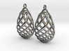 Flasket Earrings in Cast Metal 3d printed 
