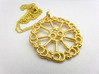 Axoneme Pendant - Science Jewelry 3d printed Axoneme pendant in polished gold steel
