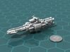 Chukulak Battlecruiser 3d printed Render of the model, with a virtual quarter for scale.
