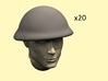 28mm Mk.IV British helmets 3d printed 