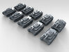 1/700 German Pz.Kpfw. II Ausf. G Light Tank x10 3d printed 3d render showing product detail