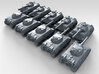 1/600 German VK 2801 Light Tank x10 3d printed 3d render showing product detail