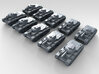 1/700 German Pz.Kpfw. T15 Light Tank x10 3d printed 3d render showing product detail