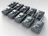 1/700 German Pz.Kpfw. III Ausf. K Medium Tank x10 3d printed 3d render showing product detail