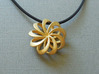 Rosette Pendant in Steel 3d printed 