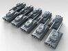 1/600 German E75 Heavy Tank x10 3d printed 3d render showing product detail