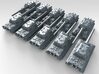 1/600 German Jagdtiger Tank Destroyer x10 3d printed 3d render showing product detail